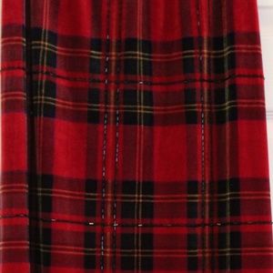 HOLIDAY VELVET SKIRT WITH FRINGE